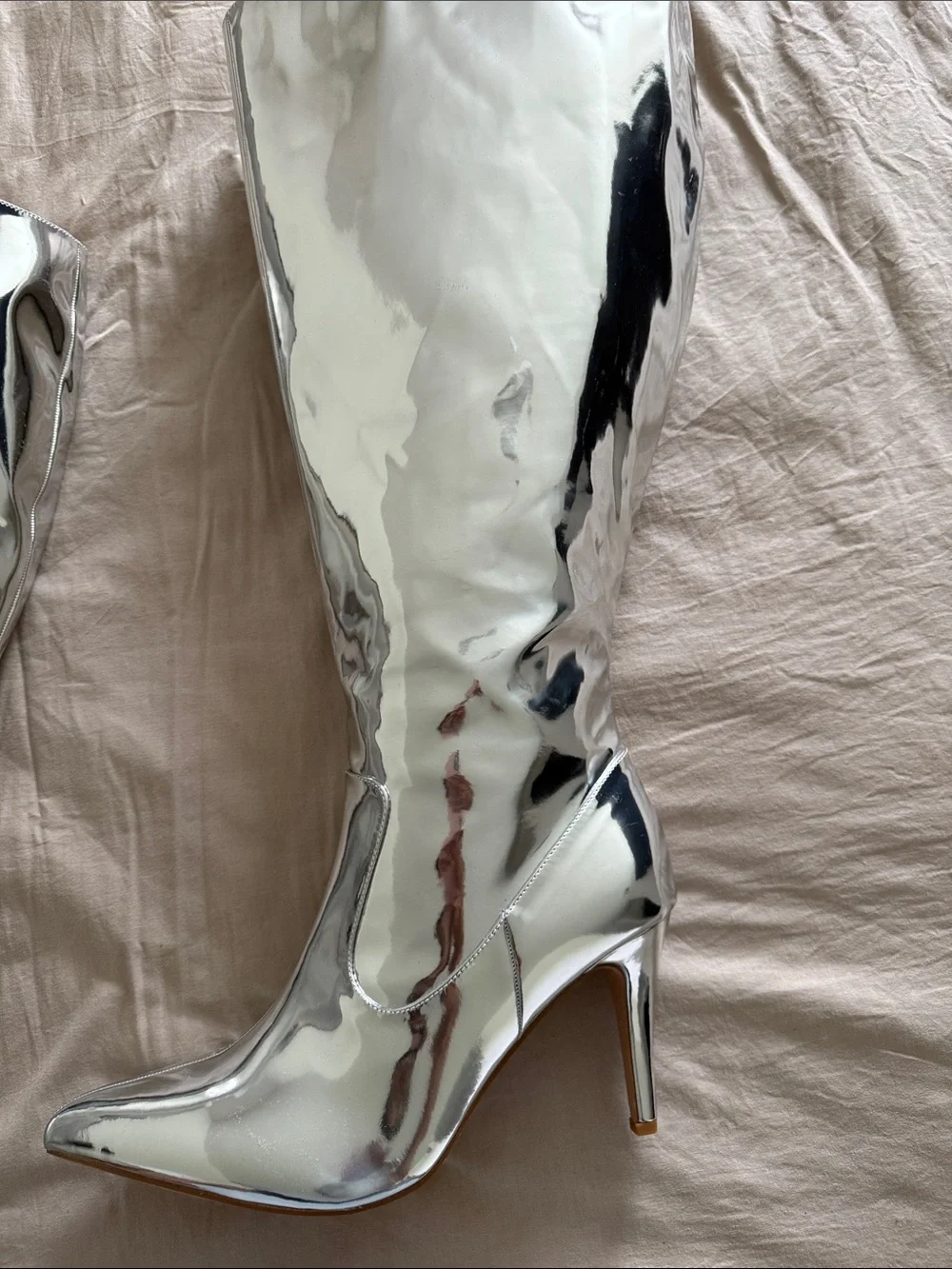 Fashion to Figure Silver Pointed Toe Stiletto Heels